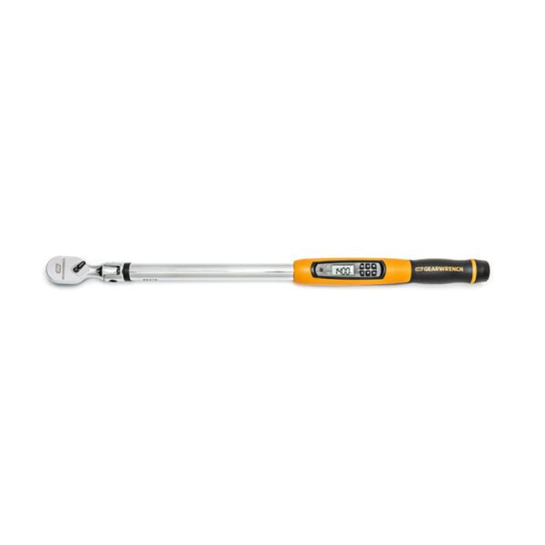 85079 GearWrench Llave de Torque Electrónica con Cabeza Flexible y Ángulo de 1/2'' de 25-250 ft/lbs