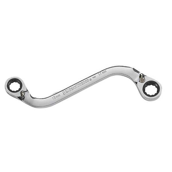 85241D GearWrench 19mm, 22mm Llave de Trinquete de Doble Caja Reversible en Forma S Metrico de 12 Puntos