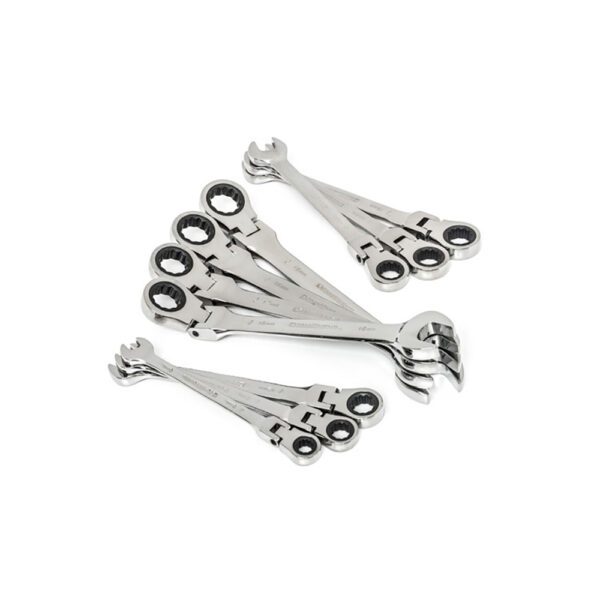 85892 GearWrench Juego de Llaves de Trinquete Combinadas Reversibles, Métricas, de 10 Piezas, en Estuche