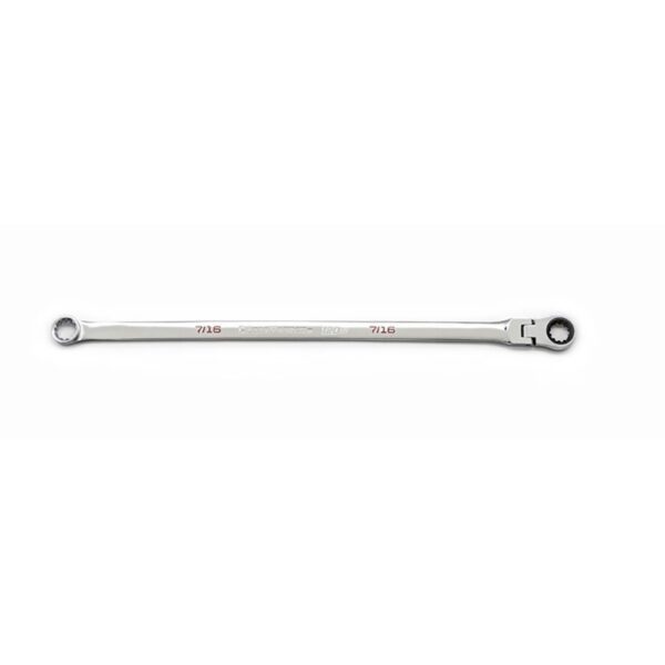 86132 GearWrench 7/16'' Llave Combinada de Trinquete de Cabeza Flexible GearBox de 120XP Universal Spline XL