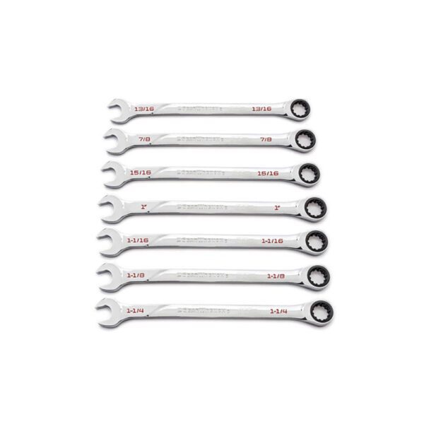 86452 GearWrench Juego de 7PC de Llaves Combinadas de Trinquete 120XP XL Universal Spline SAE