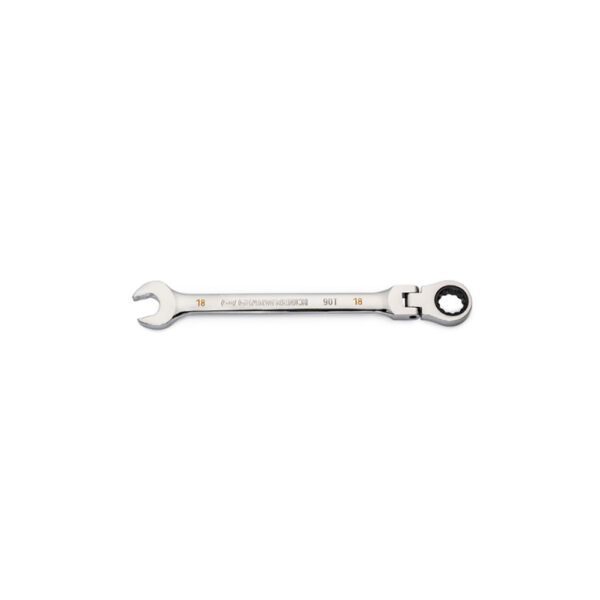 86718 GearWrench Llave Combinada con Carraca de Cabeza Flexible de 18mm y 90 Dientes de 12 Puntos