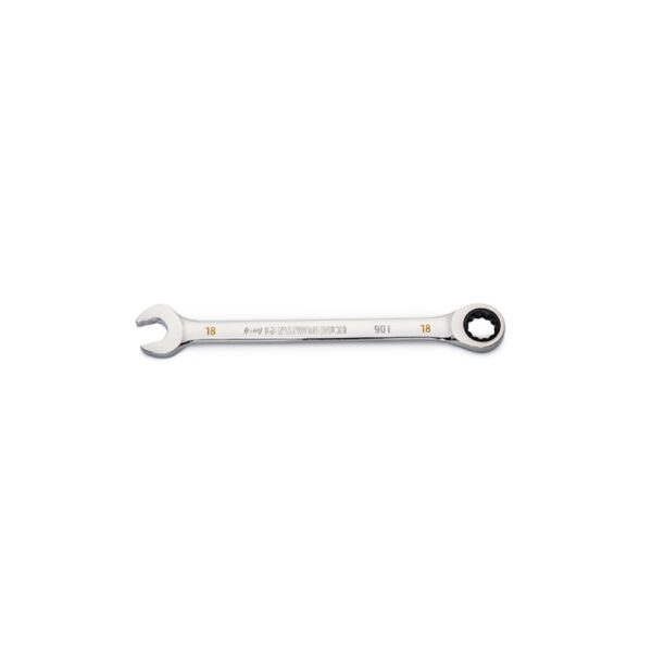 86918 GearWrench Llave Combinada de Trinquete de 12 Puntos de 18mm y 90 Dientes