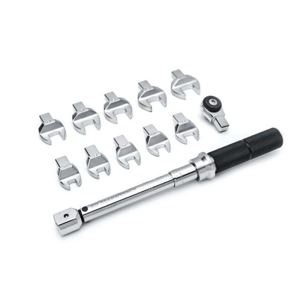 89451 GearWrench Juego de Llave de Torque Intercambiable de Boca Abierta de 12 Piezas de 1/4'' Métrico