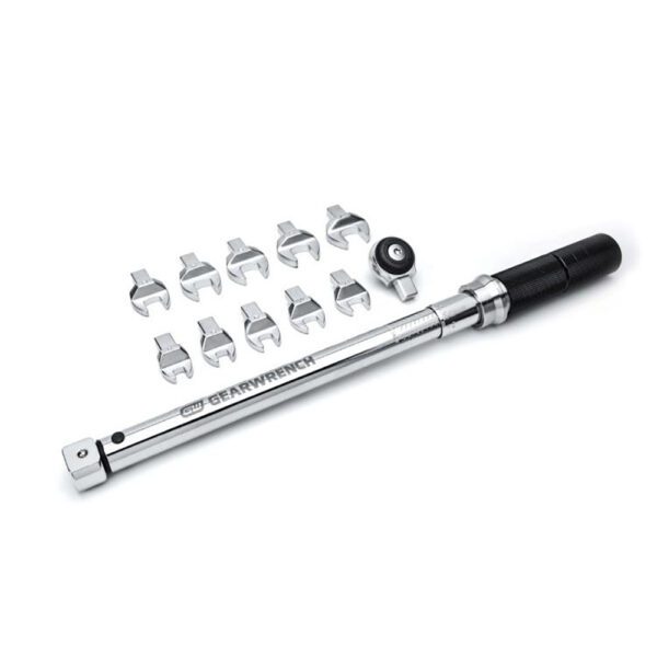 89453 GearWrench Juego de Llave de Torque Intercambiable de Boca Abierta de 12 Piezas de 3/8'' Métrico