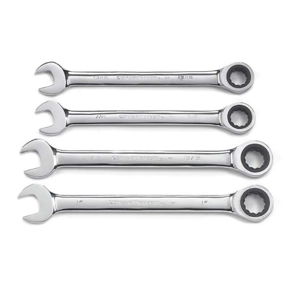 9309D GearWrench Juego de Llaves de Combinacion de Trinquete Largos de 12 Puntos SAE de 4 Piezas