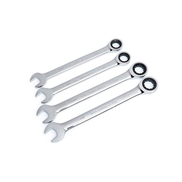 9413 GearWrench Juego de Llaves de Combinacion de Trinquete Largos de 12 Puntos Metrico de 4 Piezas