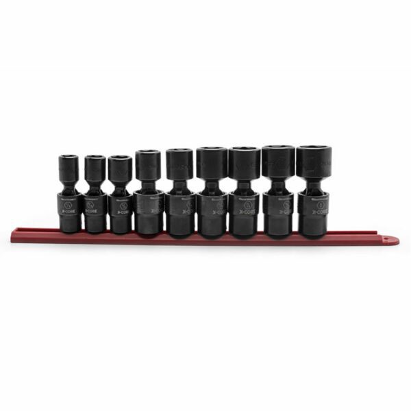 84978 GearWrench 9pc Juego de Dados de Impacto Universal Pinless X-Core Estándar de 6 Puntos con Accionamiento de 1/2'' SAE
