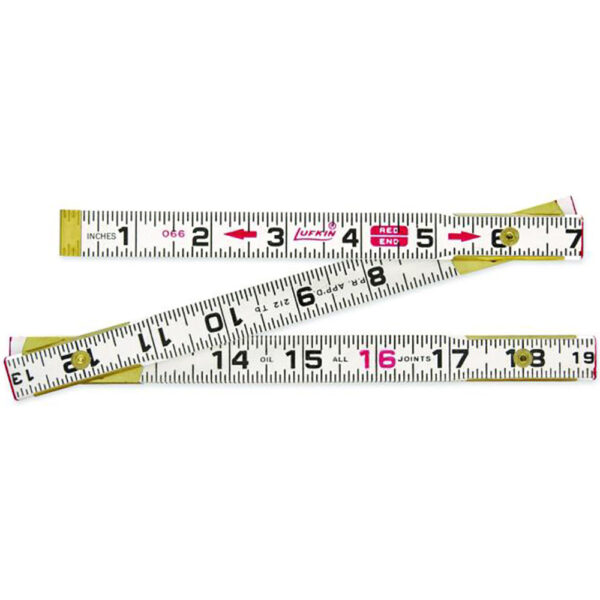 066FN Lufkin 5/8'' x 6' Regla de Madera Lectura Plana Red End
