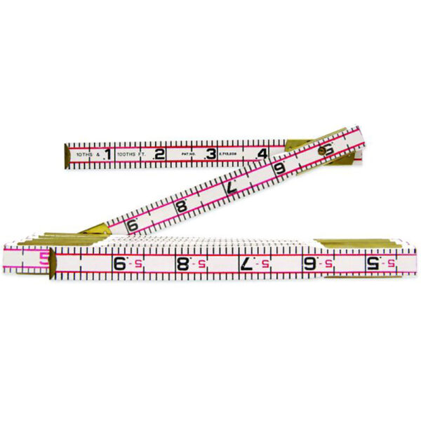 1066DN Lufkin 5/8'' x 6' Regla de Madera de Escala de Ingeniero Red End