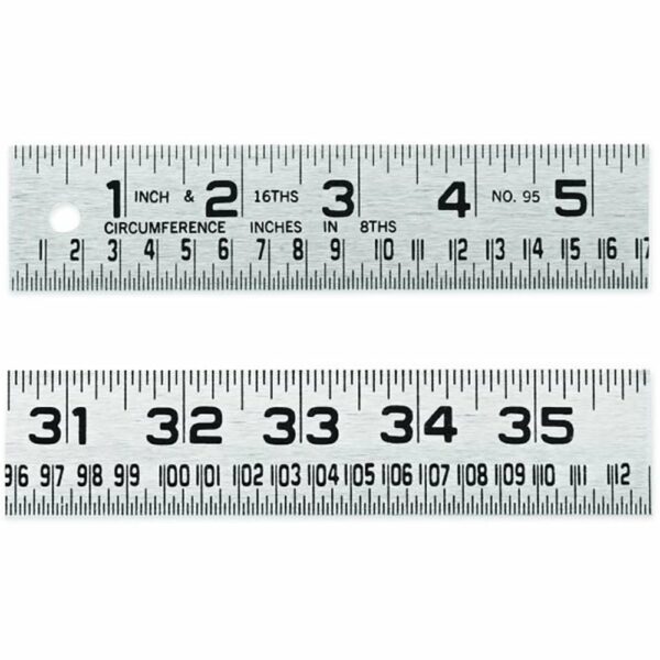 953FTN Lufkin 1-1/4'' x 3' Regla de Acero de Circunferencia para Hojalateros