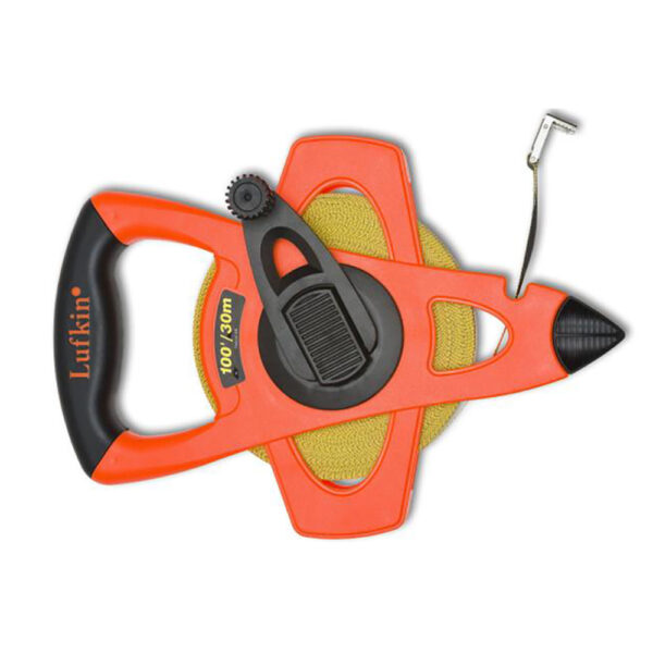 FM030CME Lufkin 1/2'' x 30m/100' Cinta Métrica SAE/Métrica de Fibra de Vidrio de Doble Cara