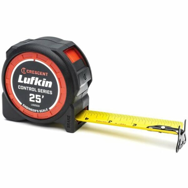 L1025CD-02 Lufkin 1-3/16'' x 25' Cinta Métrica para Ingenieros Control Series Amarilla