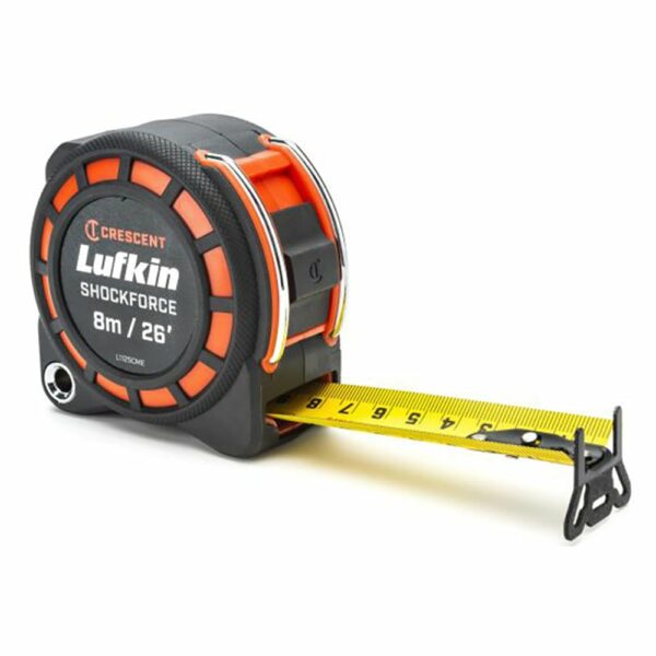 L1125CME-02 Lufkin 1-3/16'' x 8m/26' Cinta Métrica Shockforce G1 Dual Sided