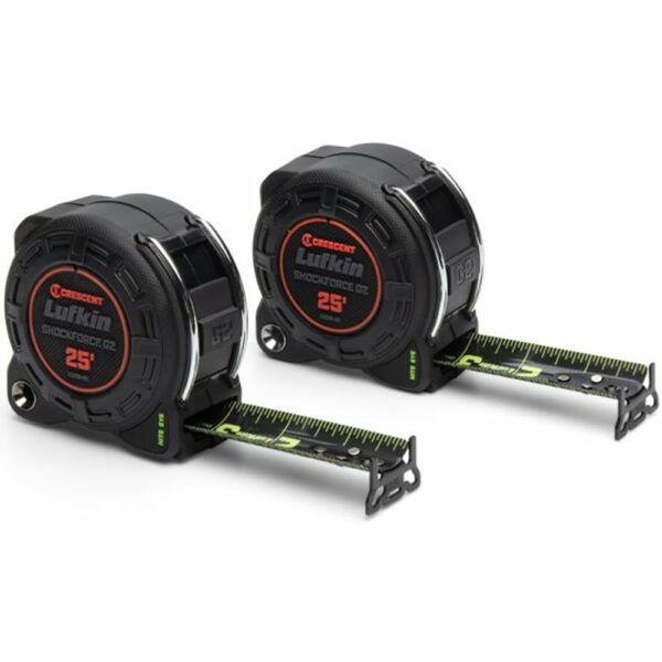 L1225BSET2V-02 Lufkin 1-1/4'' x 25' Cinta Métrica Shockforce Nite Eye G2 - 2PK