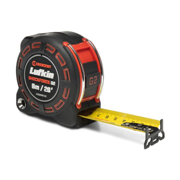 L1225CME-02 Lufkin 1-1/4'' x 8m/26' Cinta Métrica Shockforce G2