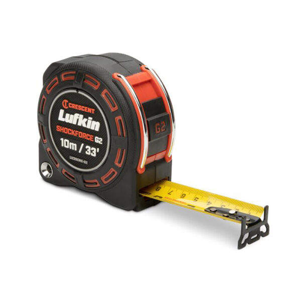 L1235CME-02 Lufkin 1-1/4'' x 10m/33' Cinta Métrica Shockforce G2