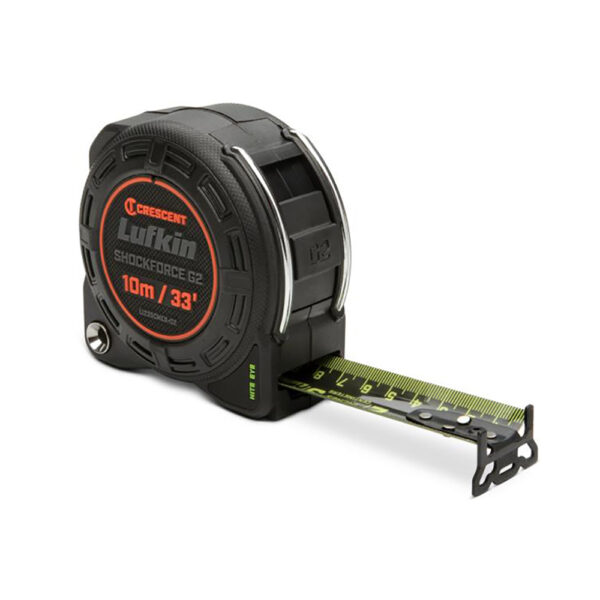 L1235CMEB-02 Lufkin 1-1/4'' x 10m/33' Cinta Métrica Shockforce Nite Eye G2