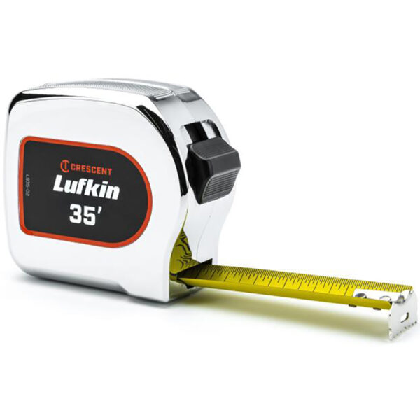 L935-02 Lufkin 1-1/8'' x 35' Cinta Métrica con Caja de Cromo Amarilla