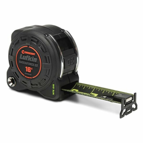 LM1216B-02 Lufkin 1-1/4'' x 16' Cinta Métrica Magnética Shockforce Nite Eye G2
