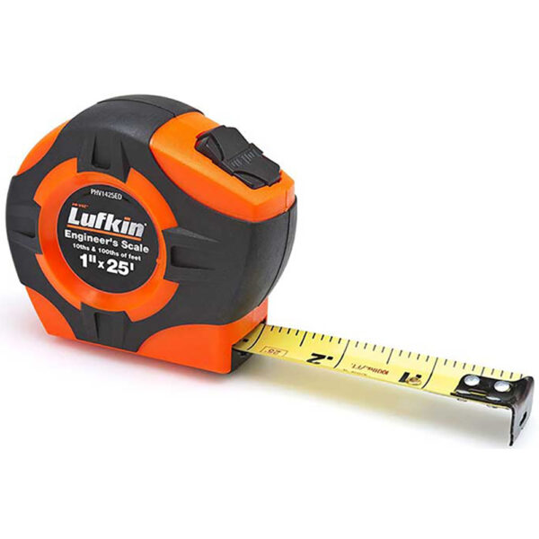 PHV1425EDN Lufkin 1'' x 25'' Cinta Métrica con Retorno de Potencia Serie P1000 Hoja A35 Amarilla