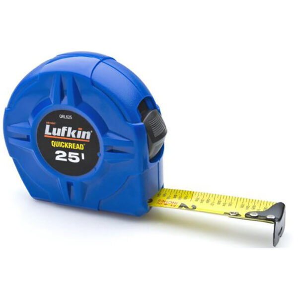 QRL625MP Lufkin 1'' x 25' Cinta Métrica Hi-Viz Azul Quickread Amarilla