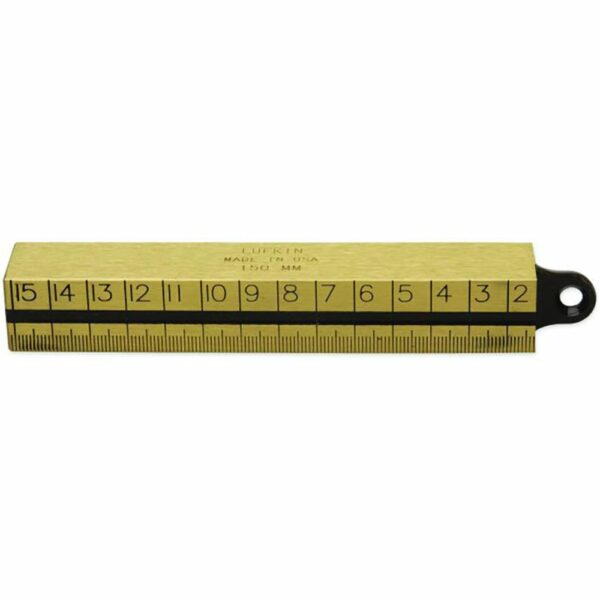 T150MMN Lufkin Plomada Métrica Cuadrada de Latón Macizo de 20oz para Outage