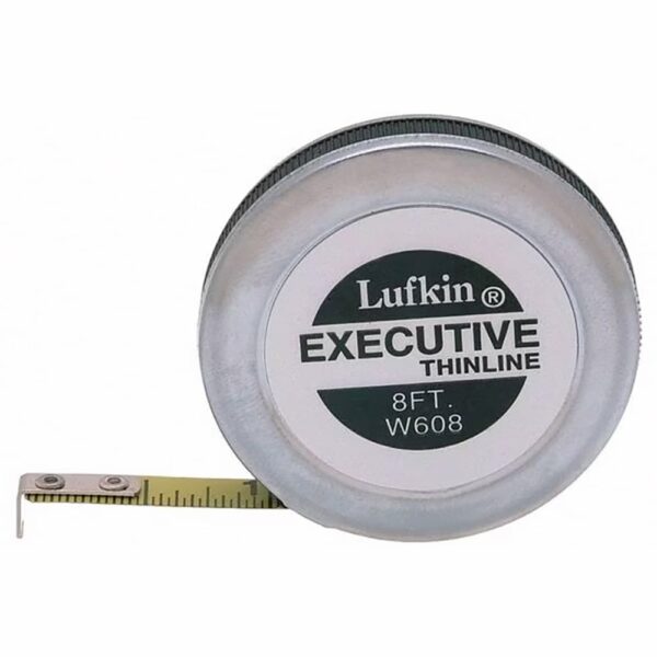 W608 Lufkin 1/4'' x 8' Cinta Métrica de Bolsillo Executive Thinline Amarilla
