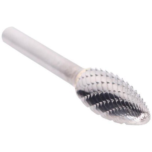 Omega Technologies SH5X6 Burs de Carburo S?lido de Doble Corte en Llama de 6'' en Total, 1/2'' x 1-1/4''
