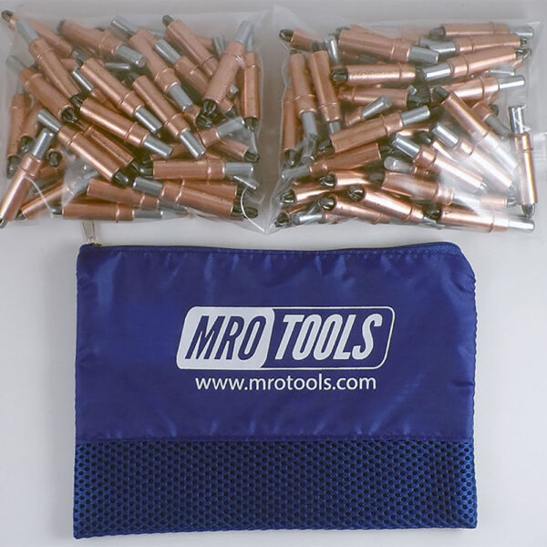 MRO Tools K2S150-1/4 Sujetadores Cleco Operadas con Pinzas 0-1/4'' Estándar Juego de 150 Piezas, Con Bolsa de Transporte
