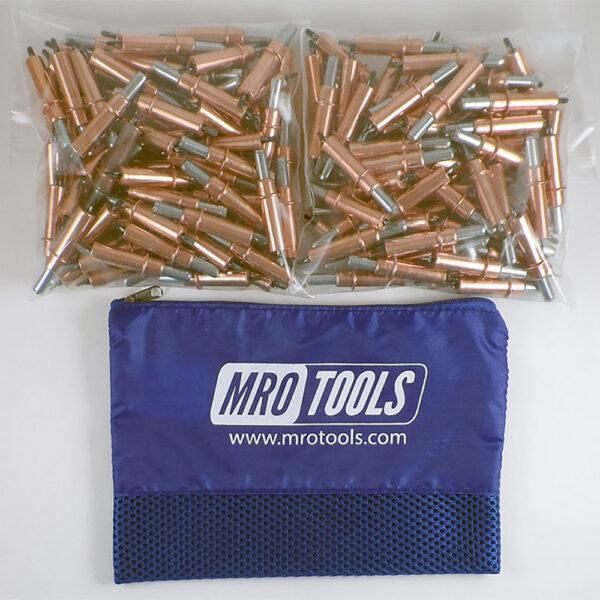 MRO Tools K2S300-1/8 Sujetadores Cleco Operadas con Pinzas 0-1/4'' Estándar Juego de 300 Piezas, Con Bolsa de Transporte