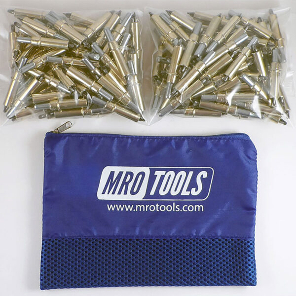 MRO Tools K2S250-3/16 Sujetadores Cleco Operadas con Pinzas 0-1/4'' Estándar Juego de 250 Piezas, Con Bolsa de Transporte