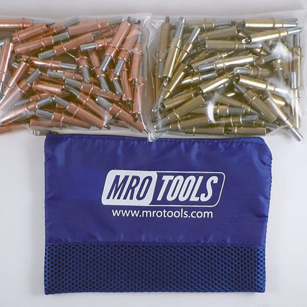 MRO Tools K3S100-1 50 1/8'' y 50 3/16'' Juego de Sujetadores Cleco 0-1/4'' Estándar, Con Bolsa de Transporte
