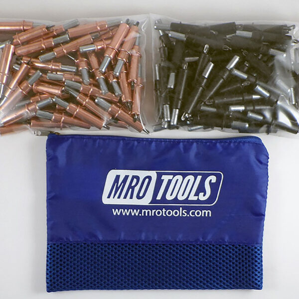 MRO Tools K3S100-2 50 1/8'' y 50 5/32'' Juego de Sujetadores Cleco 0-1/4'' Estándar, Con Bolsa de Transporte