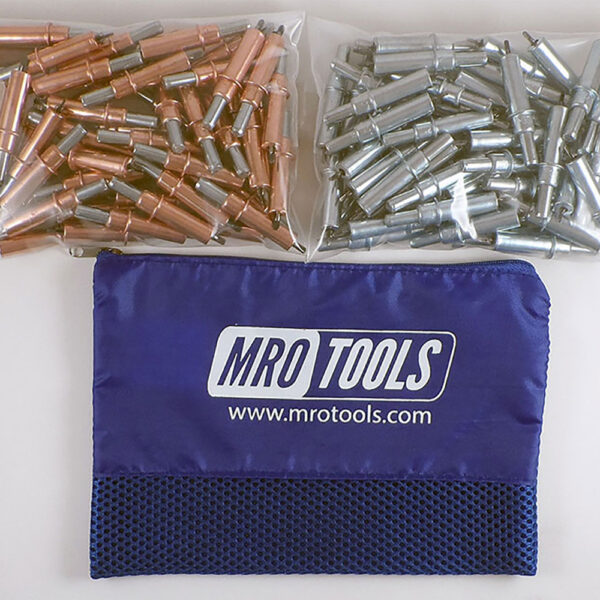 MRO Tools K3S100-3 50 1/8'' y 50 3/32'' Juego de Sujetadores Cleco 0-1/4'' Estándar, Con Bolsa de Transporte
