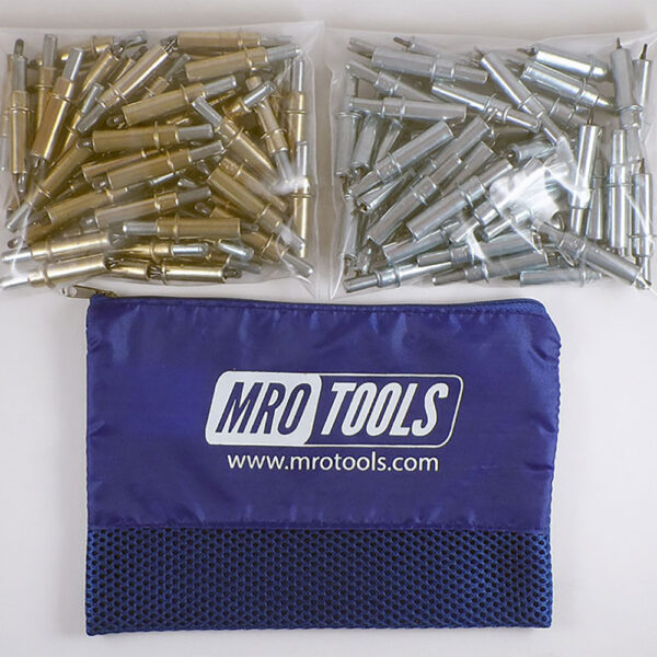MRO Tools K3S100-5 50 3/16'' y 50 3/32'' Juego de Sujetadores Cleco 0-1/4'' Estándar, Con Bolsa de Transporte