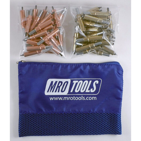 MRO Tools K3S50-1 25 1/8'' y 25 3/16'' Juego de Sujetadores Cleco 0-1/4'' Estándar, Con Bolsa de Transporte