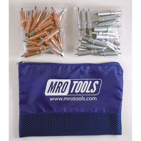 MRO Tools K3S50-3 25 1/8'' y 25 3/32'' Juego de Sujetadores Cleco 0-1/4'' Estándar, Con Bolsa de Transporte