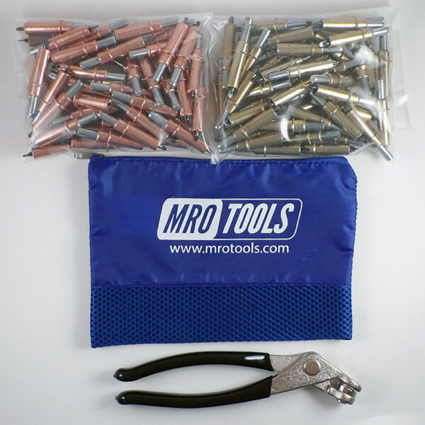 MRO Tools K4S100-1 50 1/8'' y 50 3/16'' Juego de Sujetadores Cleco 0-1/4'' Estándar, Con Bolsa de Transporte