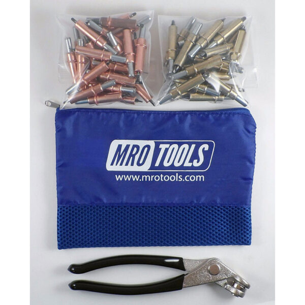 MRO Tools K4S50-1 25 1/8'' y 25 3/16'' Juego de Sujetadores Cleco 0-1/4'' Estándar, Con Bolsa de Transporte