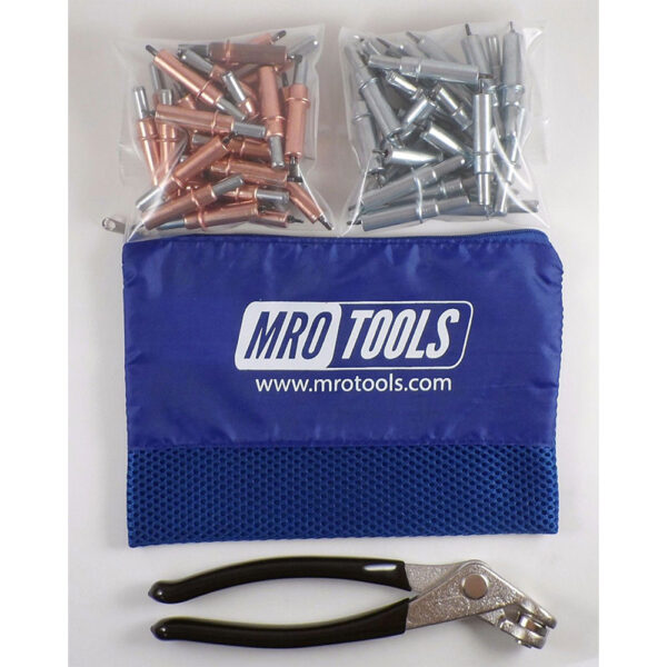 MRO Tools K4S50-3 25 1/8'' y 25 3/32'' Juego de Sujetadores Cleco 0-1/4'' Estándar, Con Bolsa de Transporte