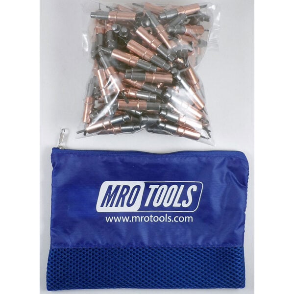 MRO Tools KHD2S50-1/8 Sujetadores Cleco Operadas con Pinzas 0-1/2'' Heavy Duty Juego de 50 Piezas, Con Bolsa de Transporte