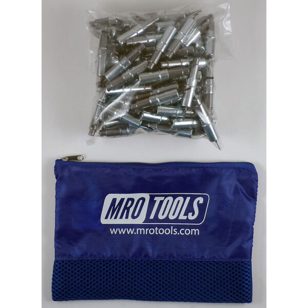 MRO Tools KHD2S100-3/32 Sujetadores Cleco Operadas con Pinzas 0-1/2'' Heavy Duty Juego de 100 Piezas, Con Bolsa de Transporte