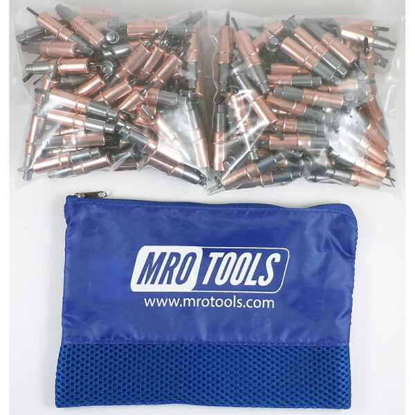 MRO Tools KHD2S150-1/8 Sujetadores Cleco Operadas con Pinzas 0-1/2'' Heavy Duty Juego de 150 Piezas, Con Bolsa de Transporte