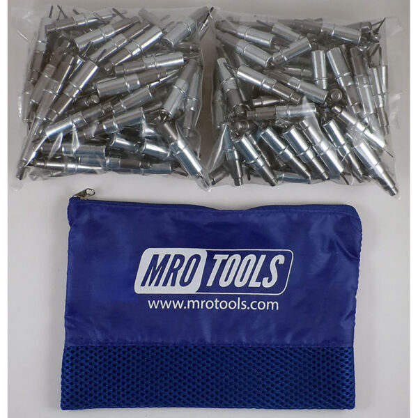 MRO Tools KHD2S250-3/32 Sujetadores Cleco Operadas con Pinzas 0-1/2'' Heavy Duty Juego de 250 Piezas, Con Bolsa de Transporte