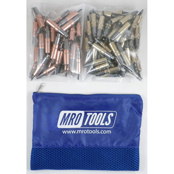 MRO Tools KHD3S100-1 50 1/8'' y 50 3/16'' Juego de Sujetadores Cleco 0-1/2'' Heavy Duty, Con Bolsa de Transporte