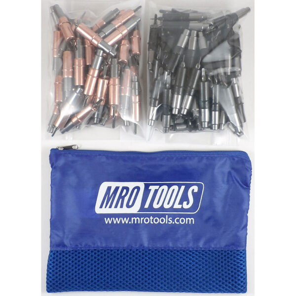 MRO Tools KHD3S100-2 50 1/8'' y 50 5/32'' Juego de Sujetadores Cleco 0-1/2'' Heavy Duty, Con Bolsa de Transporte