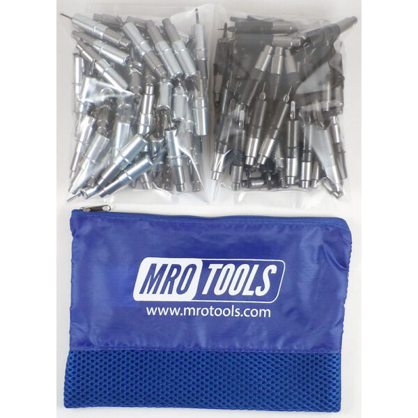 MRO Tools KHD3S100-6 50 5/32'' y 50 3/32'' Juego de Sujetadores Cleco 0-1/2'' Heavy Duty, Con Bolsa de Transporte
