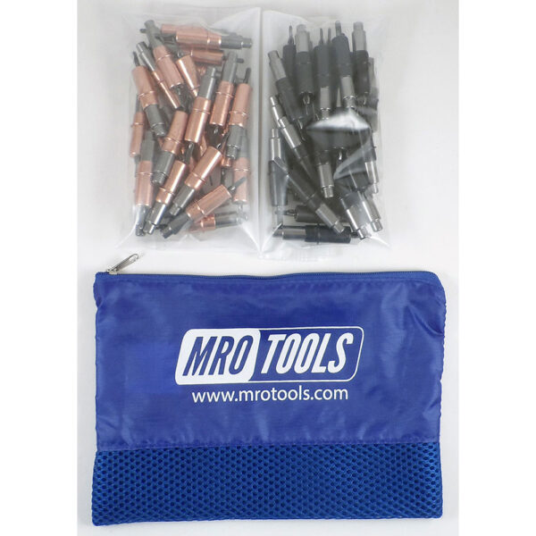 MRO Tools KHD3S50-2 25 1/8'' y 25 5/32'' Juego de Sujetadores Cleco 0-1/2'' Heavy Duty, Con Bolsa de Transporte