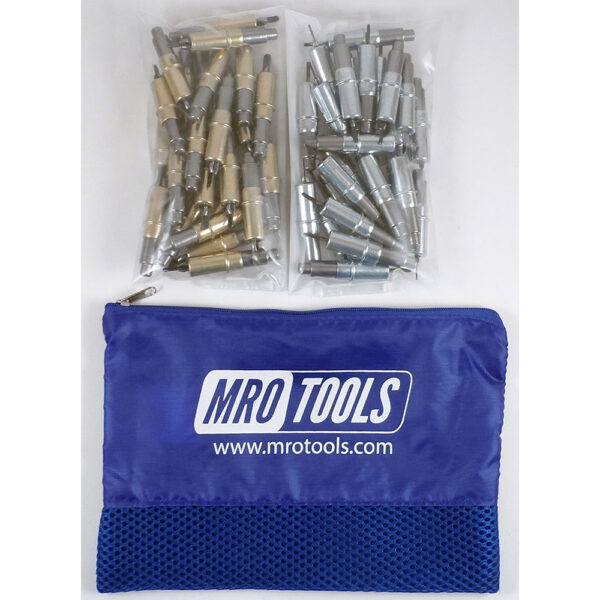 MRO Tools KHD3S50-5 25 3/16'' y 25 3/32'' Juego de Sujetadores Cleco 0-1/2'' Heavy Duty, Con Bolsa de Transporte